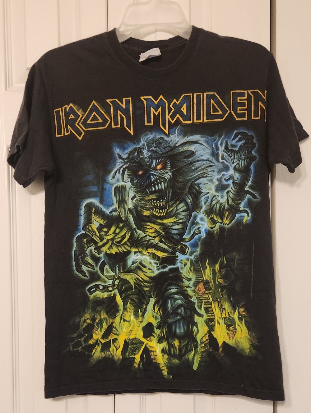Vintage Iron Maiden Somewhere Back In Time Concert Shirt Egyptian Pyramid Mummy